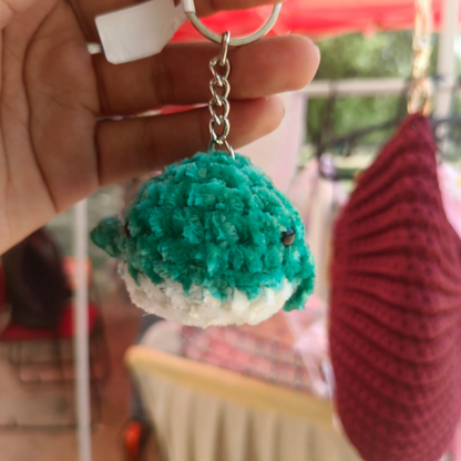 Handmade Plush Whale Keychain