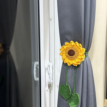 Handmade Sunflower Curtain Tieback
