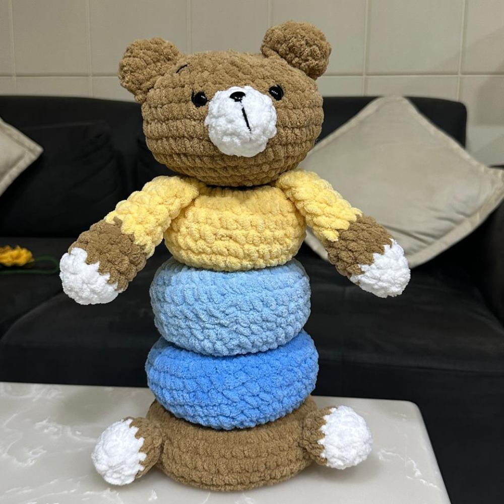 Crochet Bear Stacking Toy
