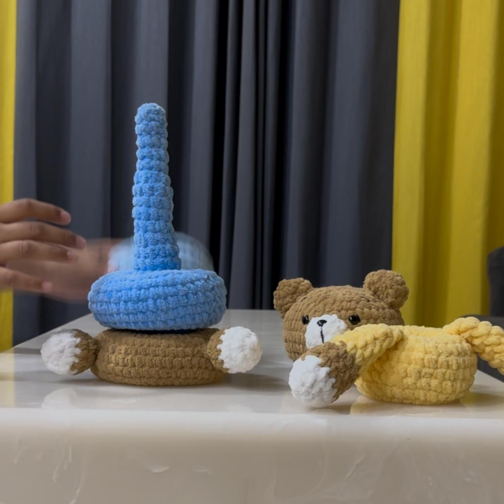 Crochet Bear Stacking Toy