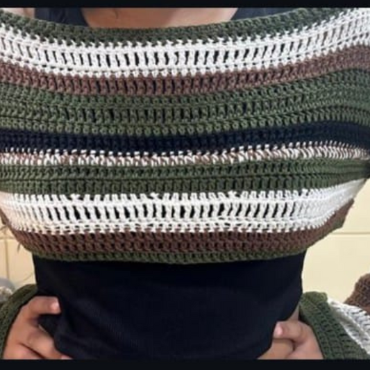 Handmade Crochet Striped Top