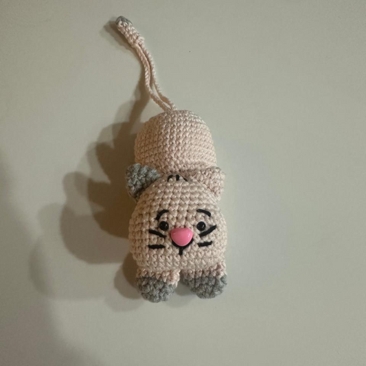 Handmade Crochet Kitten Key Holder