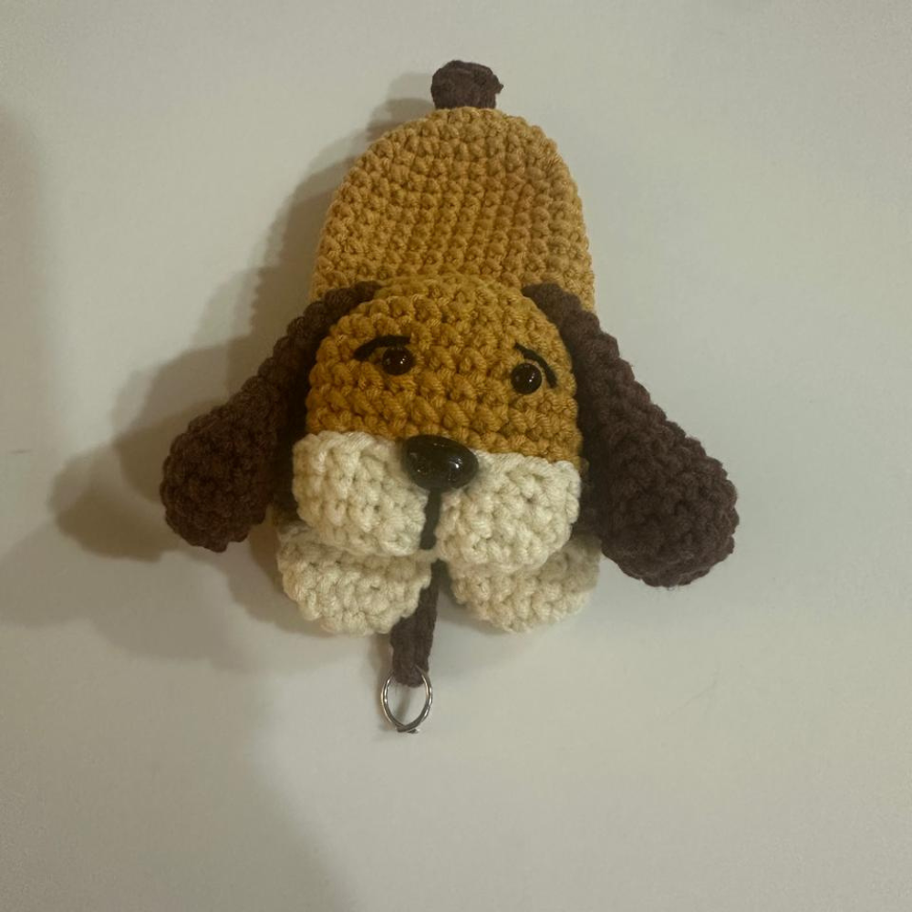Handmade Crochet Dog Key Holder