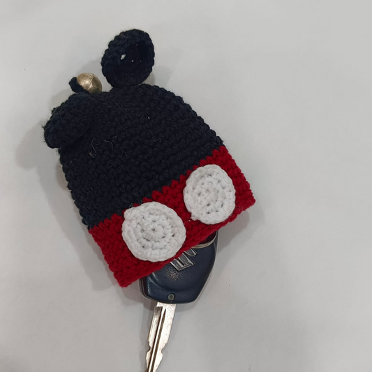 Handmade Crochet Mickey Mouse Key Holder