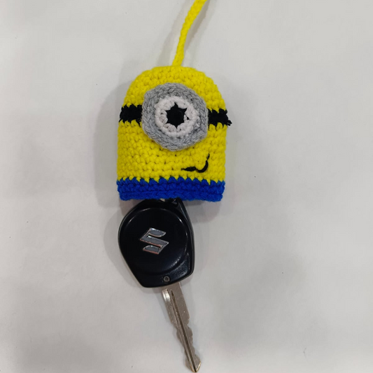 Handmade Crochet Minion Key Holder