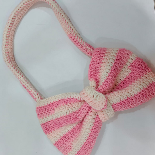 Handmade Crochet Bow Bag