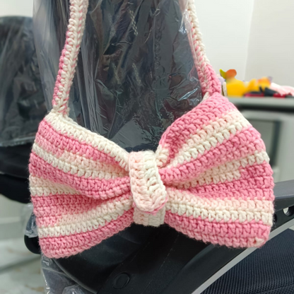 Handmade Crochet Bow Bag
