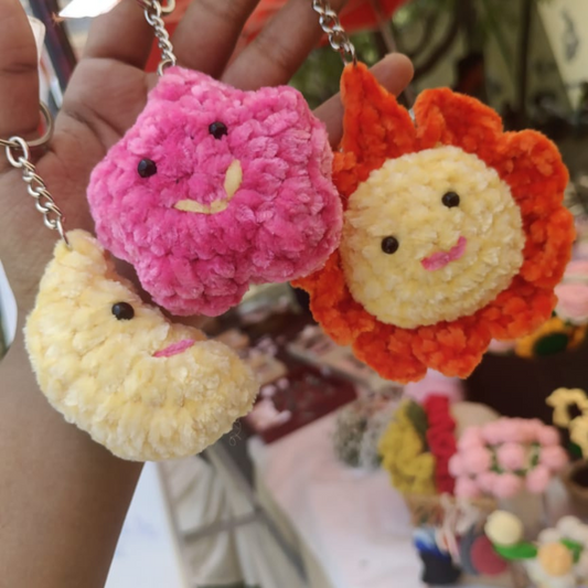 Handmade Crocheted Keychain Set