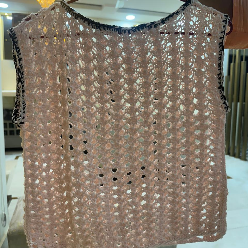 Handmade Crochet Pink Top