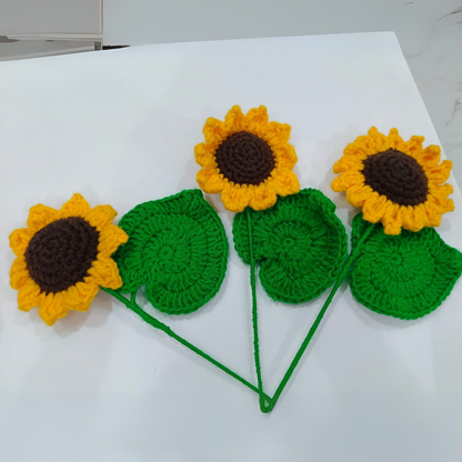 Handmade Crochet Sunflower(Each)