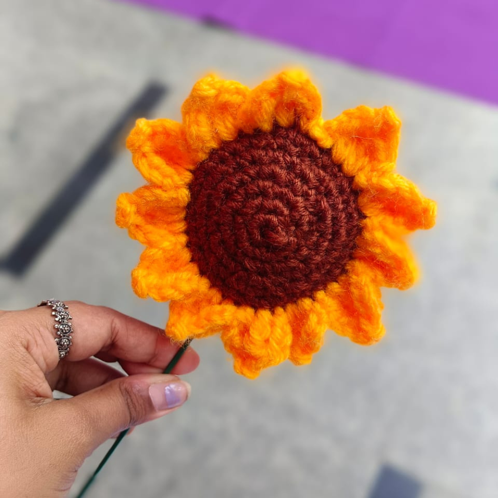 Handmade Crochet Sunflower
