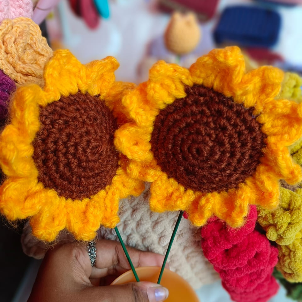 Handmade Crochet Sunflower