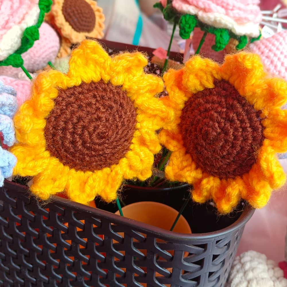 Handmade Crochet Sunflower