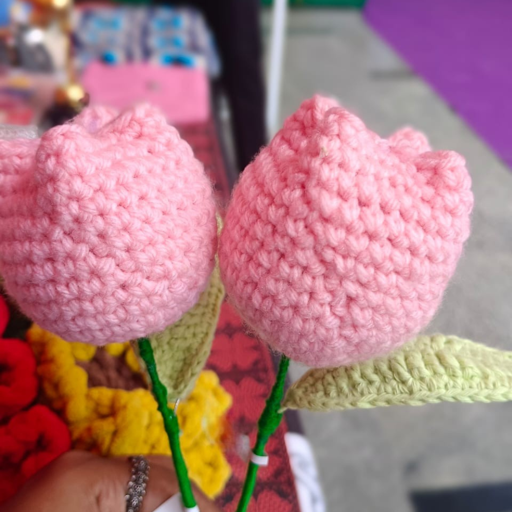 Handmade Crochet Tulip Flowers (Each)