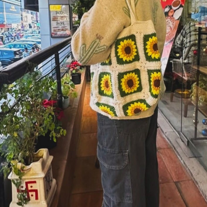 Sunflower Crochet Bag