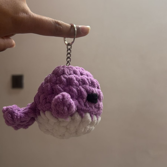 Whale plushy keyring