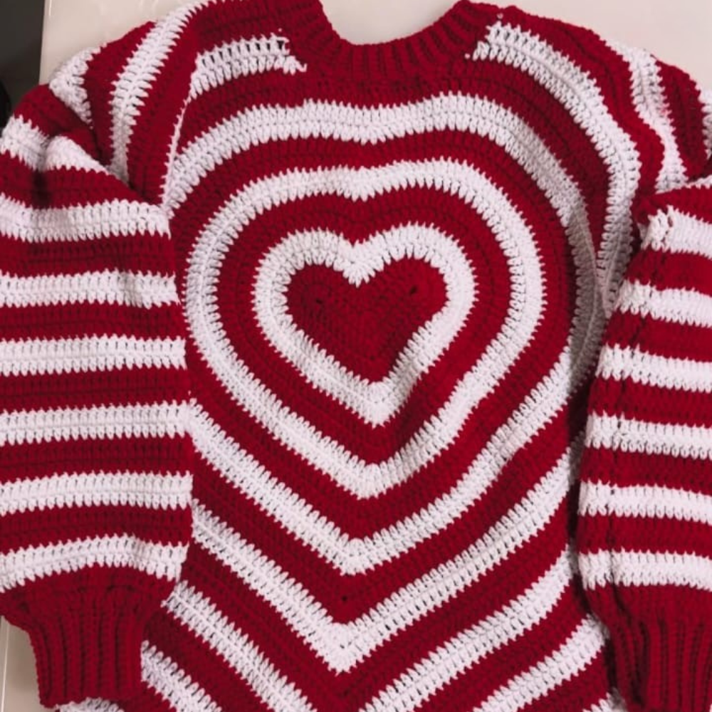 Red Heart Crochet Sweater