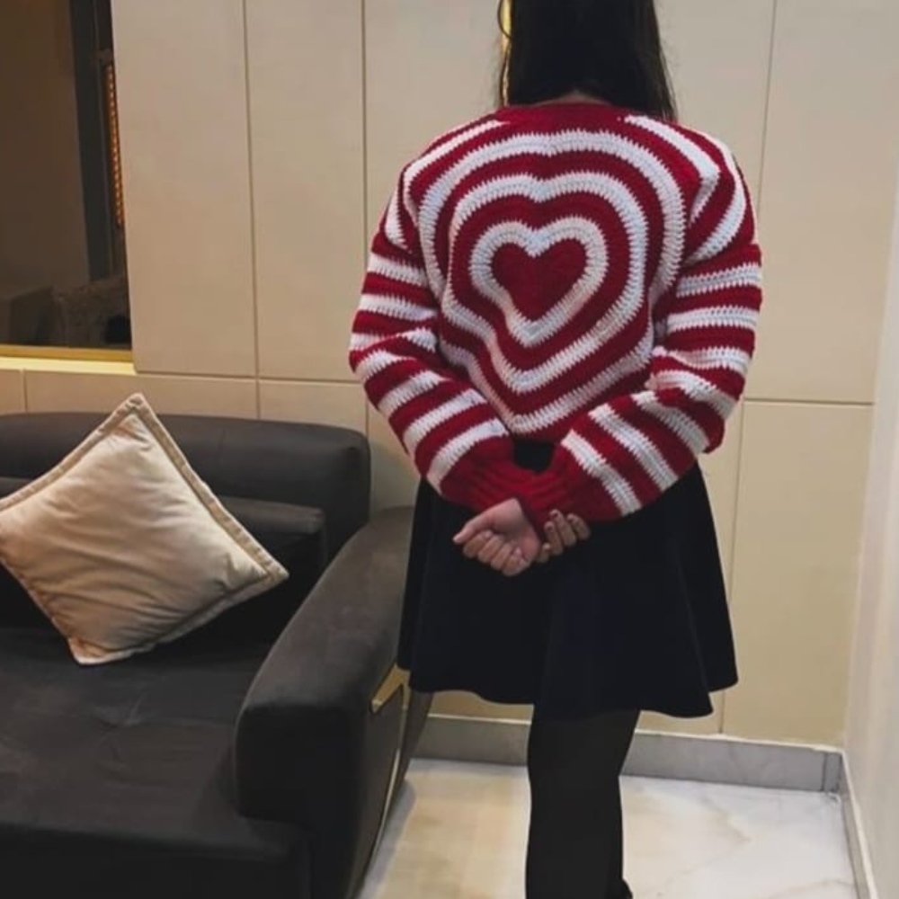 Red Heart Crochet Sweater