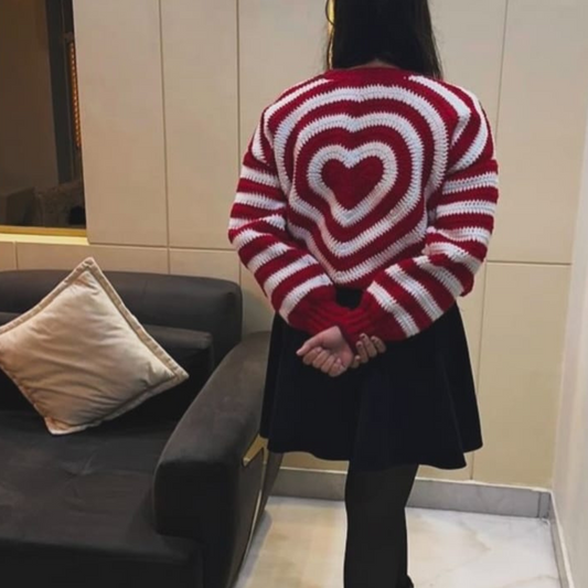 Red Heart Crochet Sweater