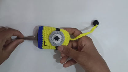 Handmade Crochet Minion Key Holder