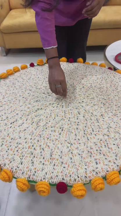 Handmade Crochet Floral Table Mat