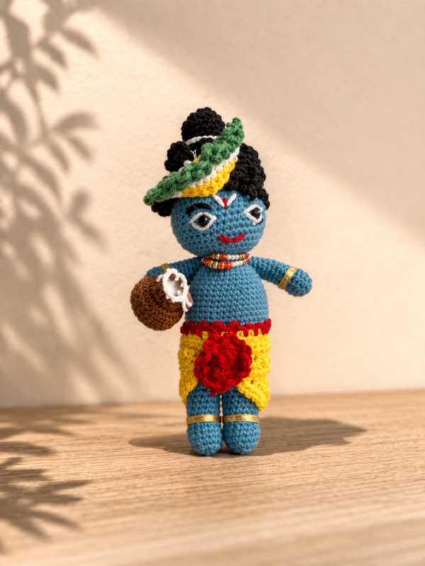 Little Kanha – Hand-Crocheted Krishna Plushie