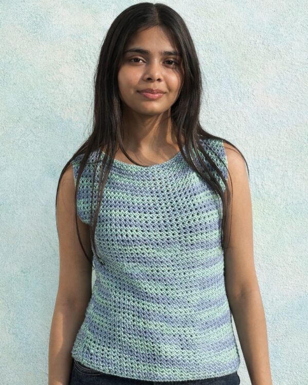 Ocean Breeze – Crochet Sleeveless Top