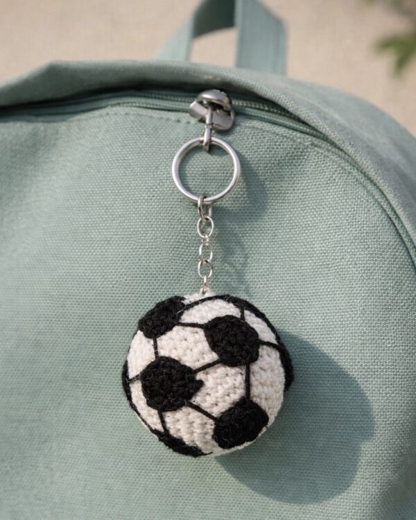 Goal Getter – Crochet Football Keychain