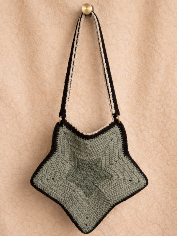 Grey Star – Crochet Star Sling Bag