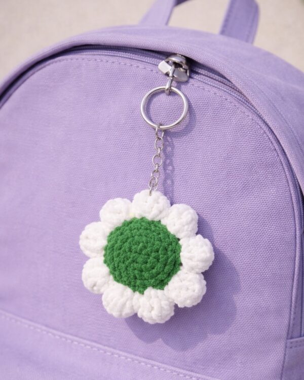 Petal Pop – Crochet Flower Keychain