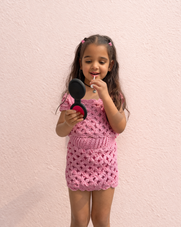 Pink Handcrafted Crochet Co-ord Set