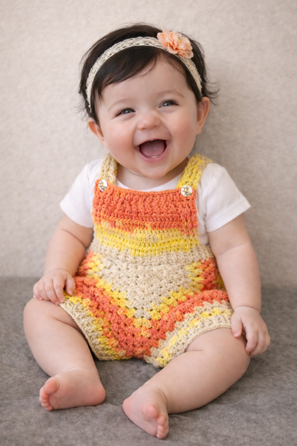 Sunshine Crochet Baby Romper
