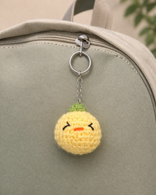 Crochet Chick Keychain