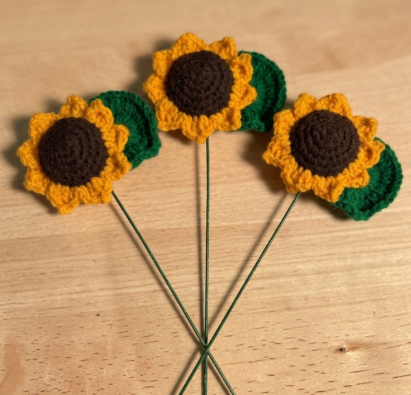 Crochet Sunflower Stem