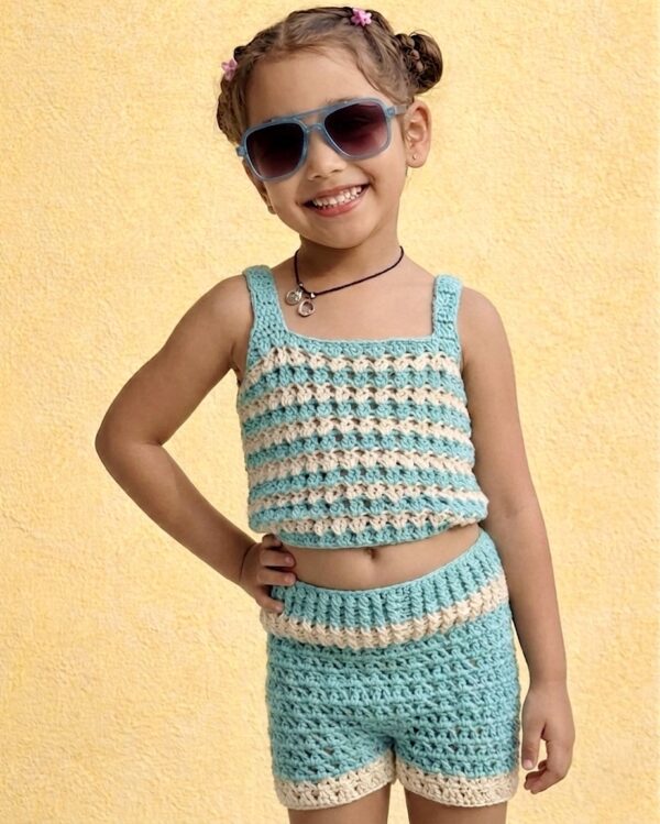 Mint & Cream Crochet Co-ord Set