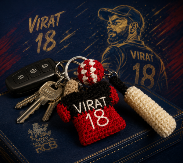 Virat Kohli “King 18” Tribute Keychain