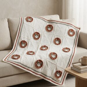 Little Lion Crochet Baby Blanket