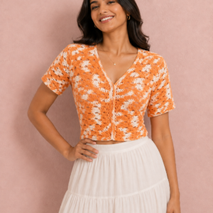 Clementine Crochet Crop Top