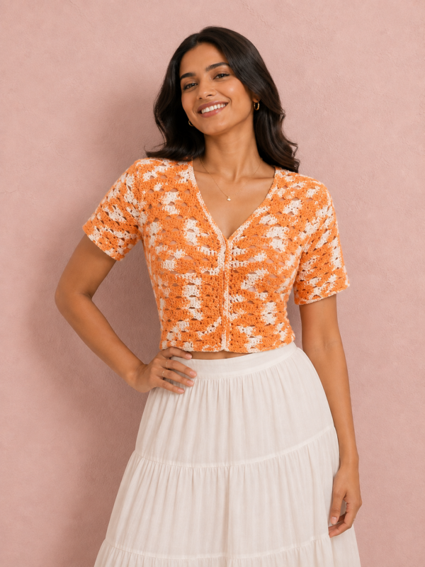 Clementine Crochet Crop Top